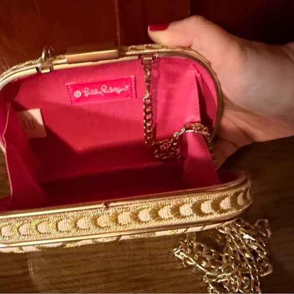 Lilly Pulitzer for Target Gold Floral Clutch - Picture 2 of 2